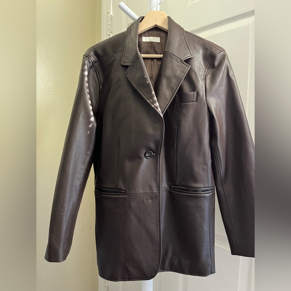Brown real leather jacket